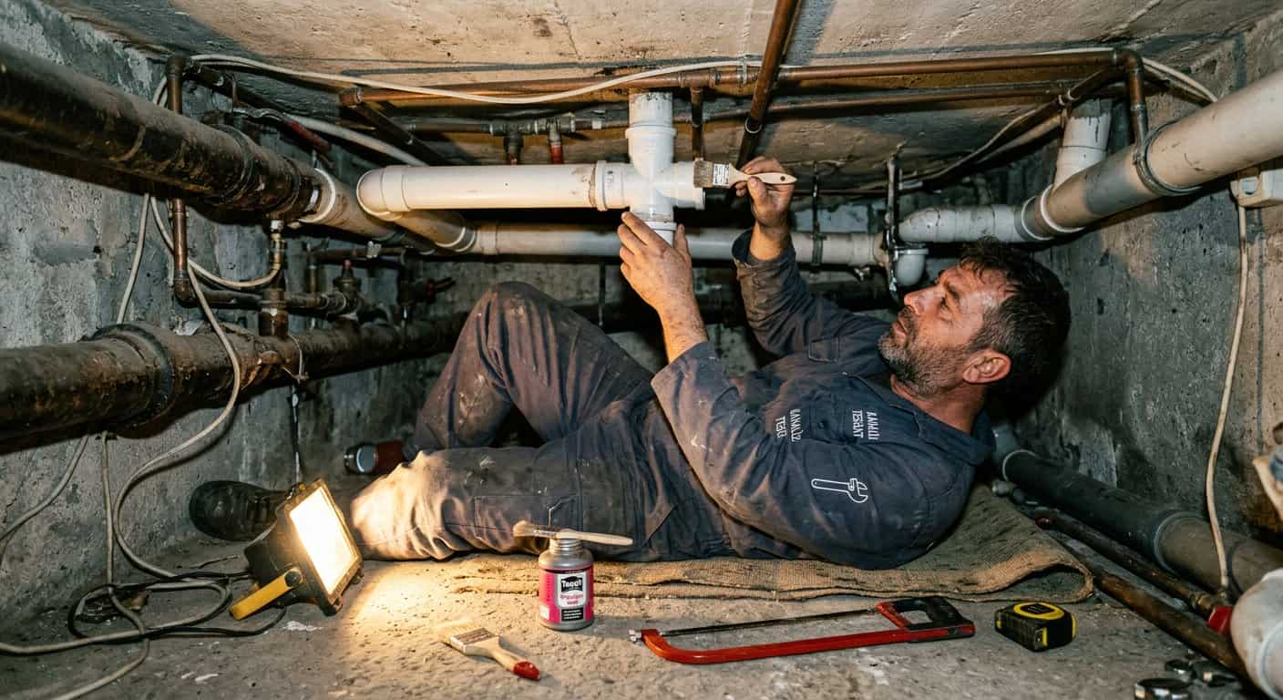 Tesisat borusu ve bağlantılarında kontrol çalışması