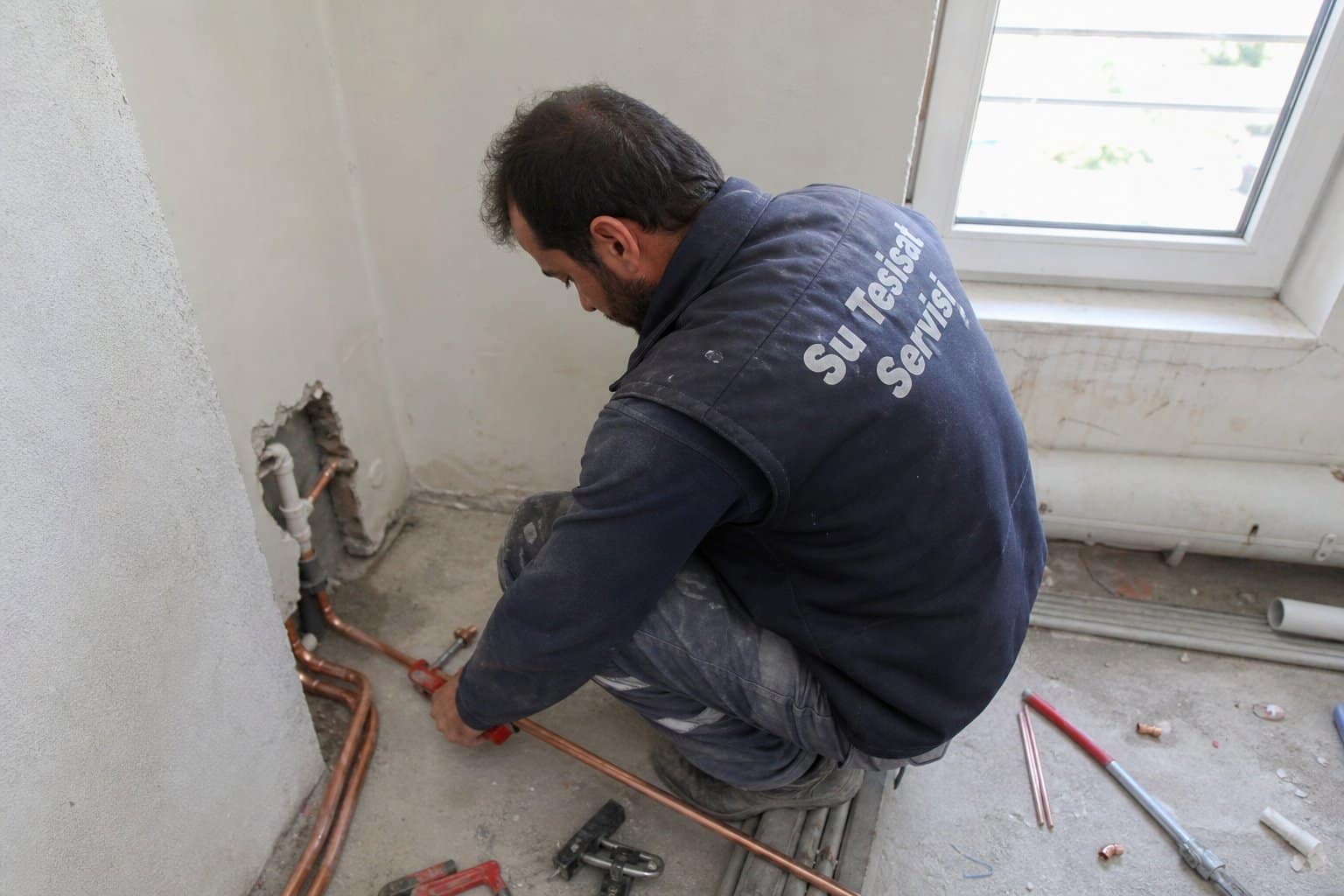Tesisat borusu ve bağlantılarında kontrol çalışması