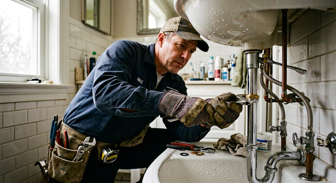 Banyo bataryası ve su bağlantısında çalışma