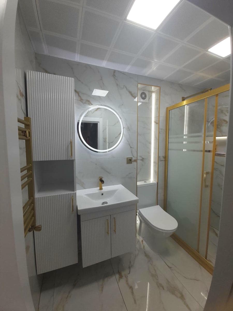 Banyo Gideri Açma için tesisat ve gider çalışması