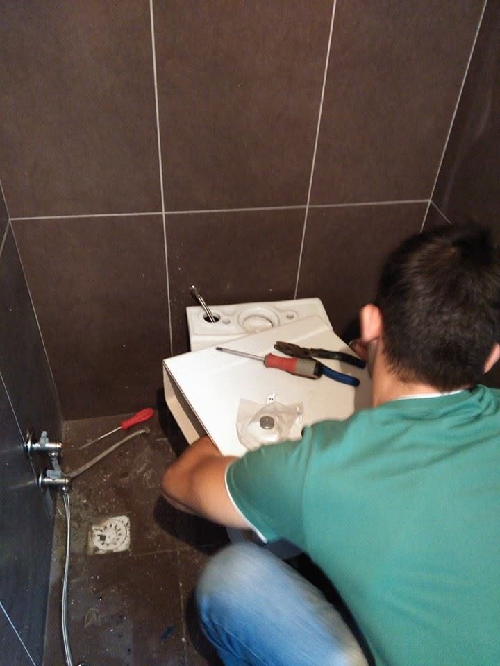 Gider açma çalışması ve tahliye hattının bulunduğu alan